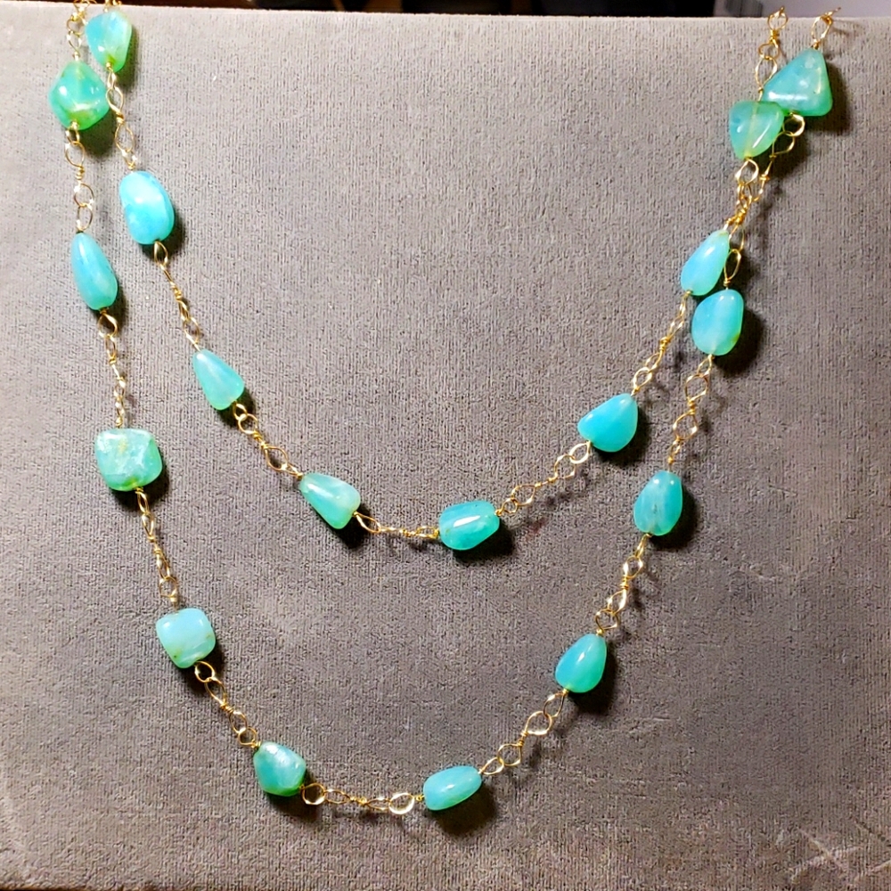 Vermeil necklace. 37"